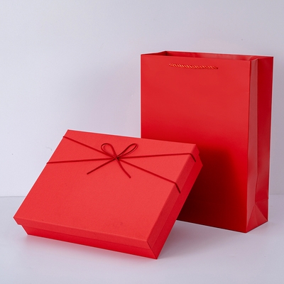 festive red wedding tie a box gift box with hand gift box