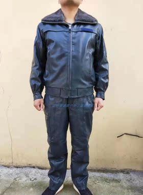 春冬季飞行皮衣全新正品保真 02年式 皮服貂绒纯皮保暖 飞行夹克