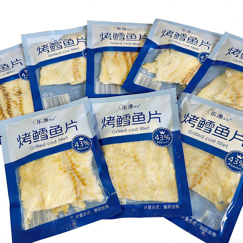 大连特产乐渔先生碳烤手撕鱿鱼条鱿鱼丝烤鱼片鳕鱼片海鲜零食小吃