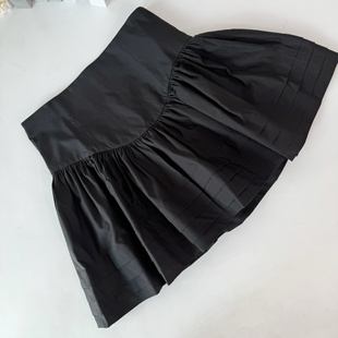 24夏专柜正品 纯色甜美俏皮高腰小个子蓬蓬裙A字裙 兰 迷雅175XXL码