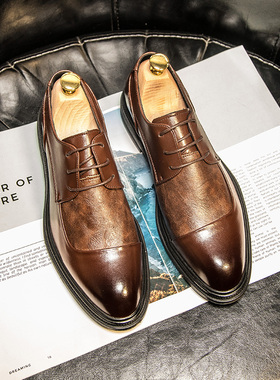内增高男鞋英伦韩版黑色尖头百搭西装婚礼鞋男士商务正装休闲皮鞋