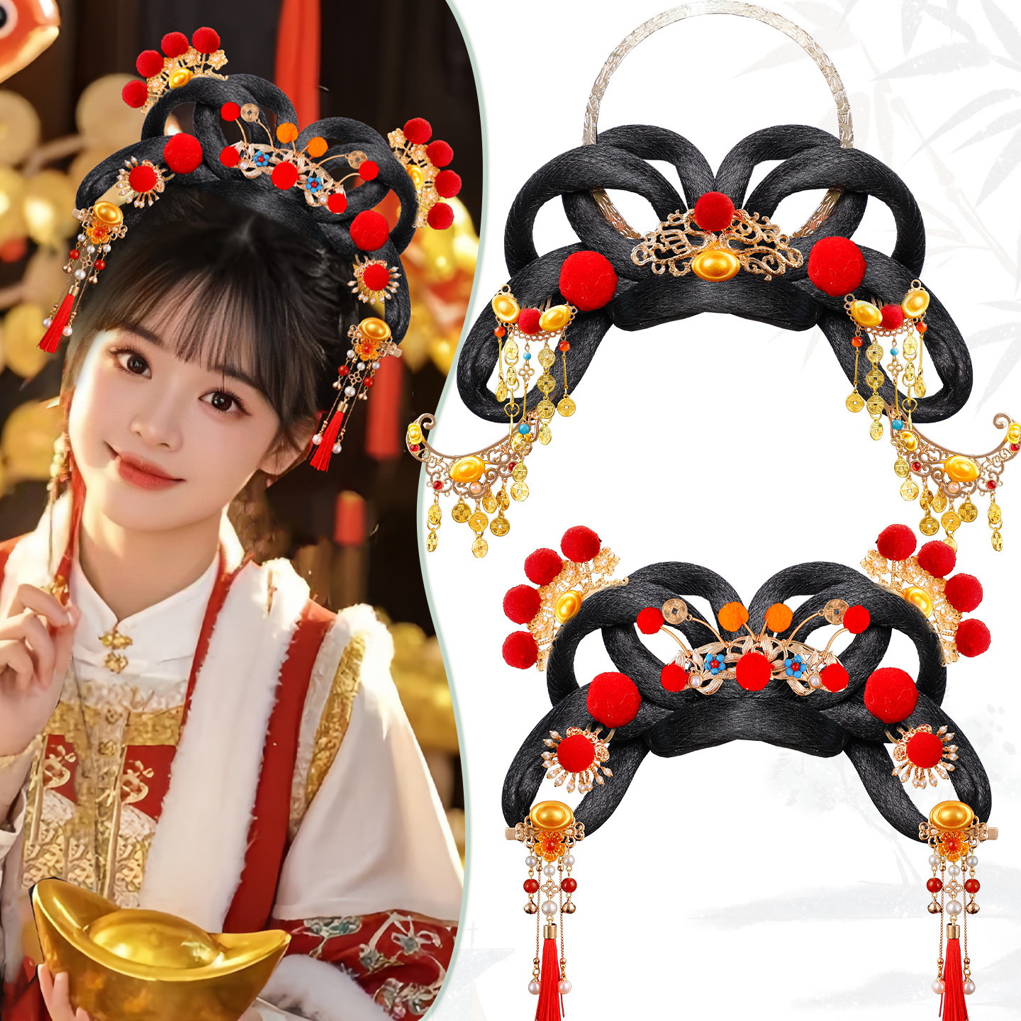 古风汉服假发发饰组合