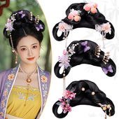 古风发髻盘发明制发型古装 汉服假发一体式 全套头饰日常垫发包发饰