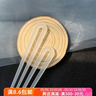 仿玉发簪古风盘发头饰古风发饰古典简约现代挽发旗袍简约簪子百搭