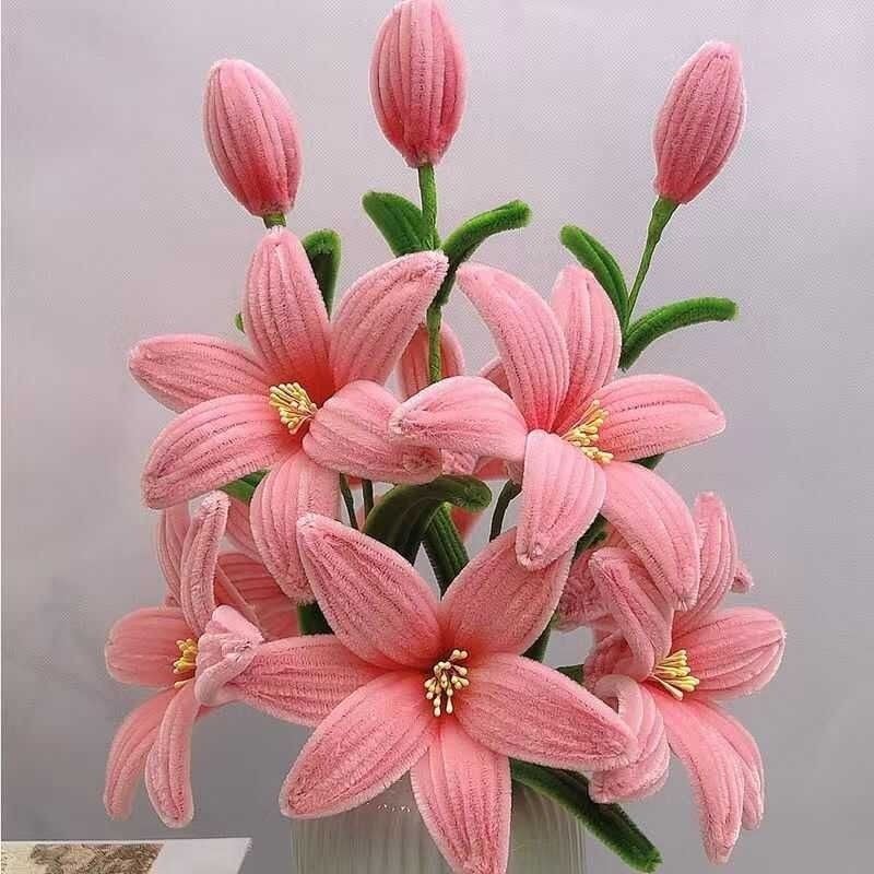 百合扭扭棒材料包花束手工创意diy母亲节教师节情人节送礼物摆件