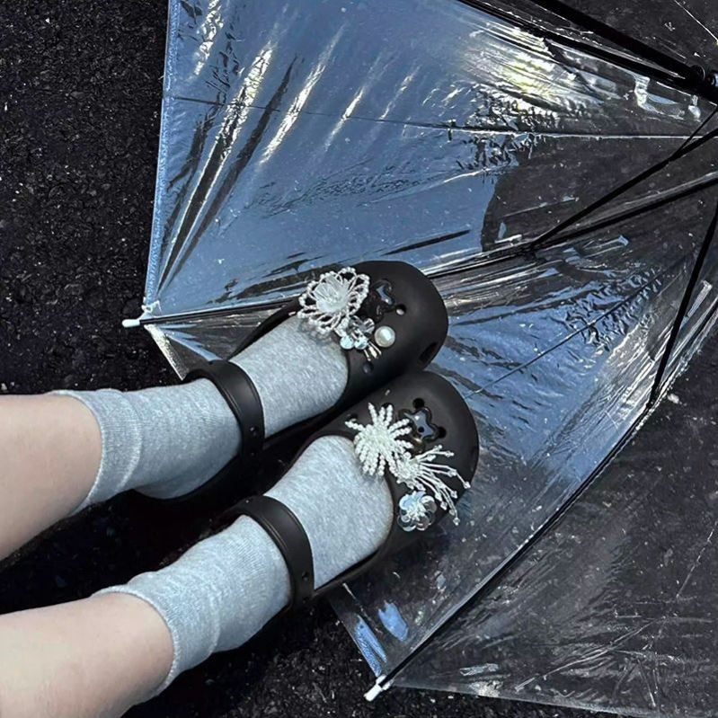 经典芭蕾洞洞鞋凉鞋拖鞋女2026春新款玛丽珍一脚蹬镂空海边沙滩鞋