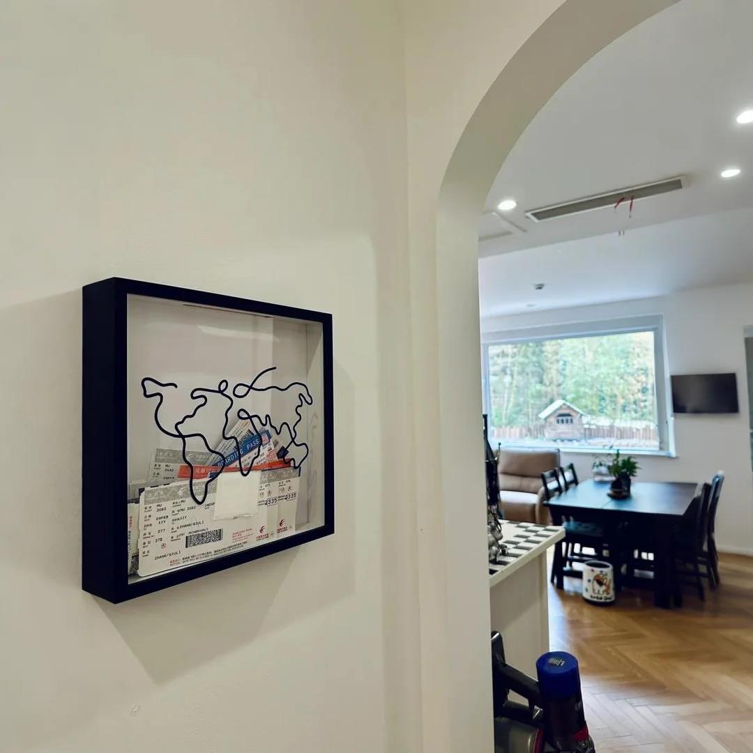 票根收纳相框景区演唱会门票旅行明信片地图车票机票展示票据挂墙