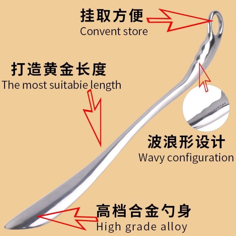 免邮铝钛合金高档金属鞋拔子超长老人家用长柄带礼盒创辅助不锈钢