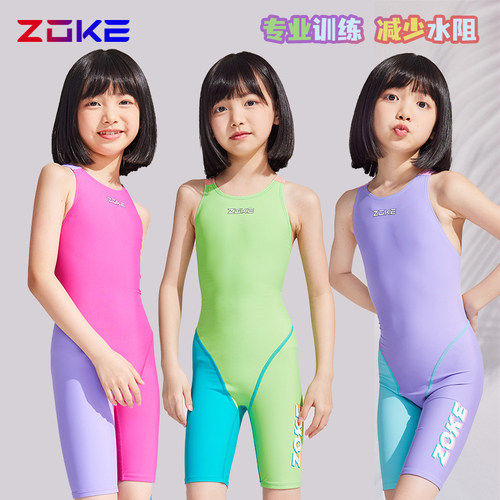 儿童连体训练泳衣竞速速干