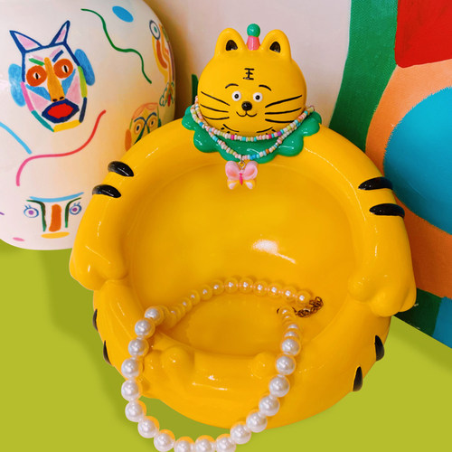 uodycoco原创猫咪桌面置物盘