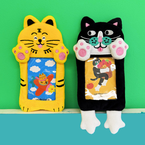 UODYCOCO原创可爱小猫毛绒卡套