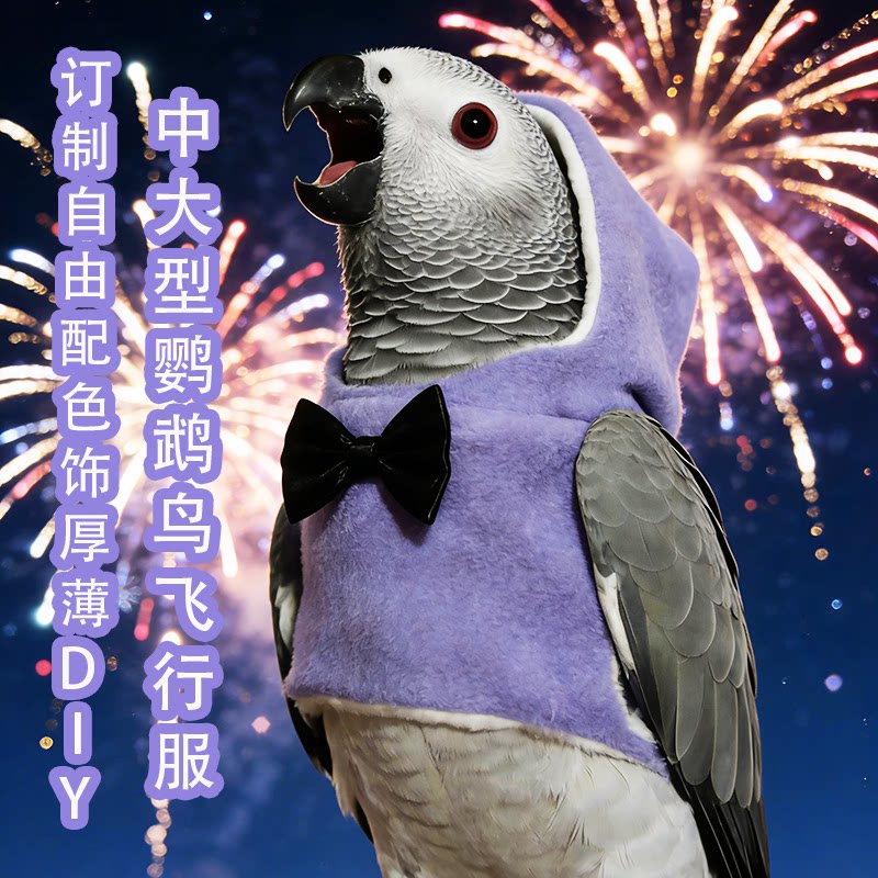 可DIY鹦鹉飞行服冬季保暖防冻衣
