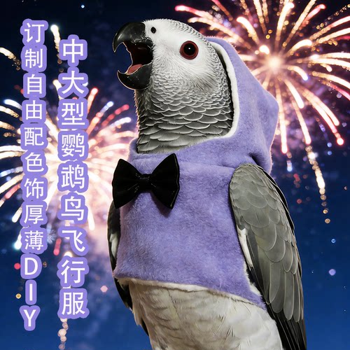可DIY鹦鹉飞行服冬季保暖防冻衣