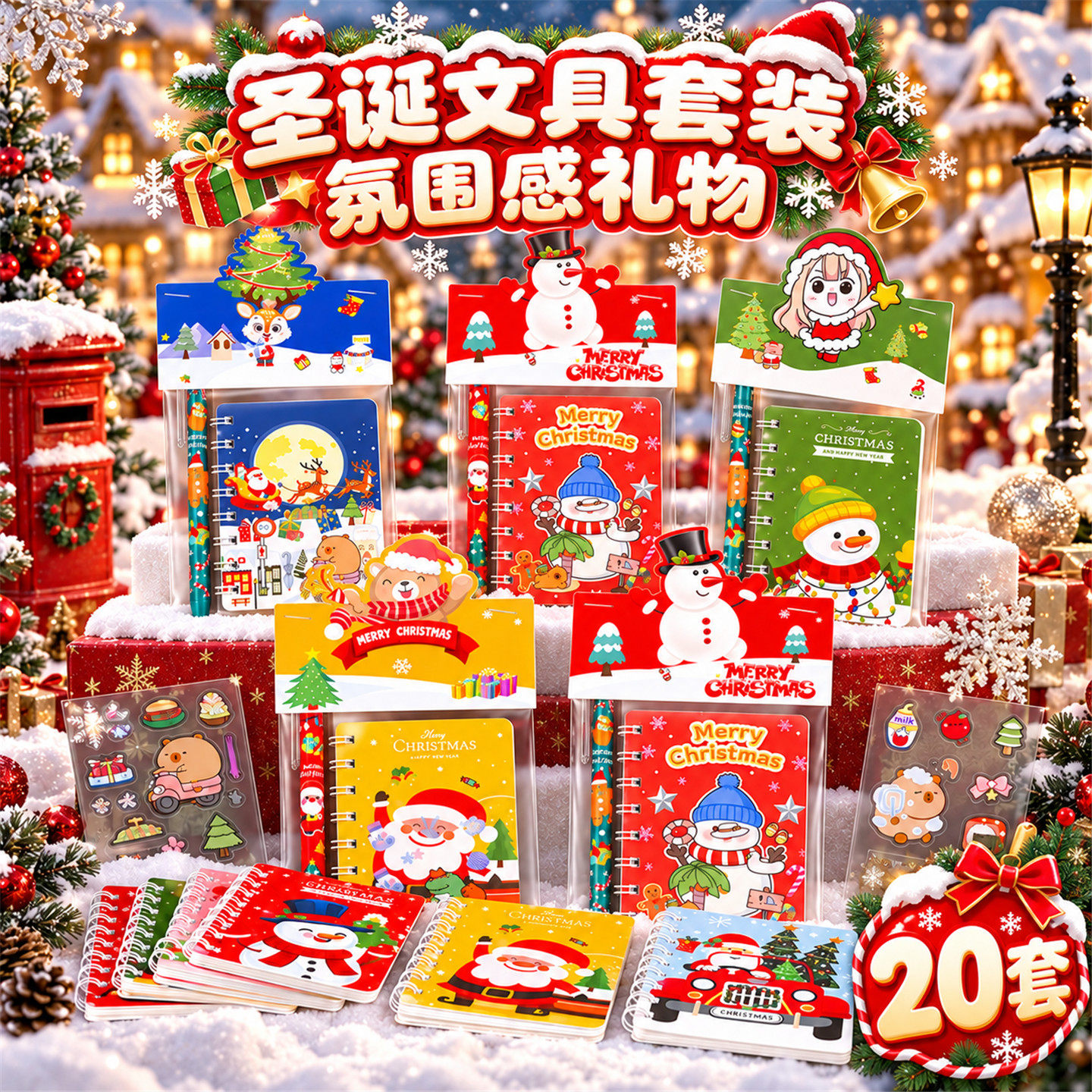圣诞文具套装圣诞节礼物送幼儿园小学生儿童创意小礼品伴手礼奖品