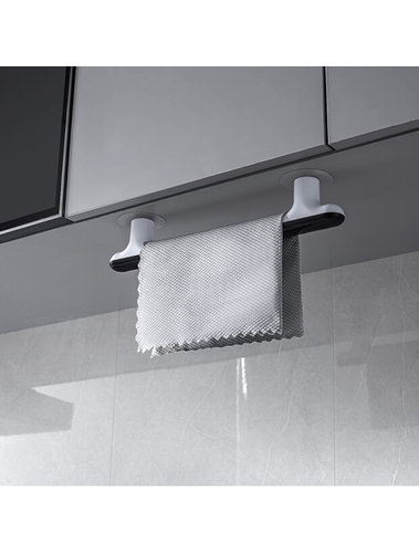 毛巾架免打孔挂杆浴室壁挂式厕所神器轻奢风长挂架子卫生间置物架