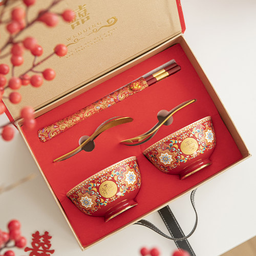 唐洁新婚碗筷套装结婚礼物