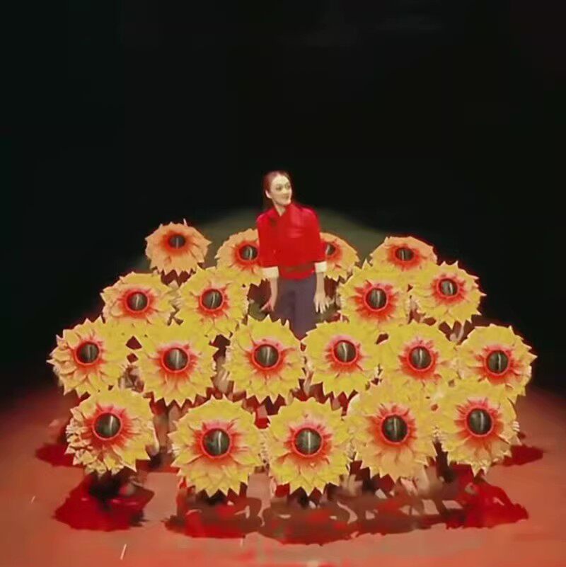 心若葵花向阳花开校园艺术节舞蹈斗笠帽舞台演出道具竹编太阳花帽