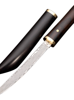 日式大马士革水果刀家用户外小刀