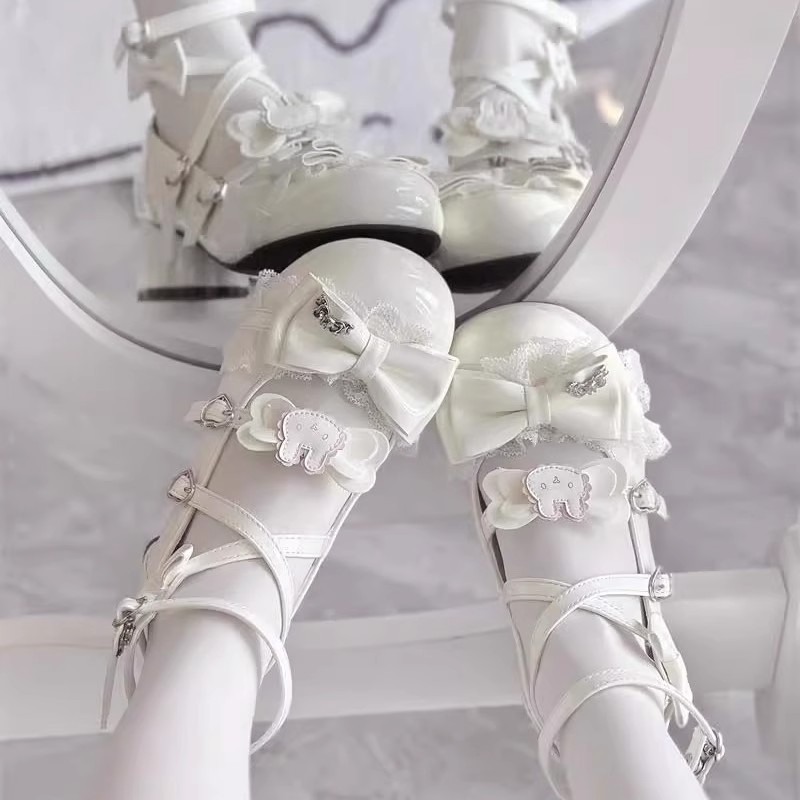 布蕾小兔Lolita猫爪可爱花玲lo鞋