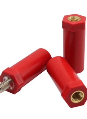 JYZ25红色绝缘子螺杆型 螺母型 SB25高强度新能源支撑架M6/M8/M10