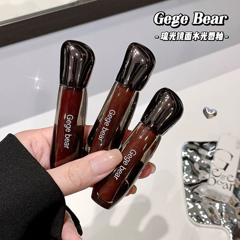 GegeBear戈戈小熊琉光镜面水光唇釉显白不易沾杯持久成膜透明唇釉