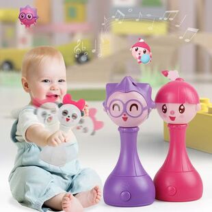 瑞奇宝宝新生婴儿手抓玩具摇铃0-1岁益智音乐唱歌讲故事6个月宝宝