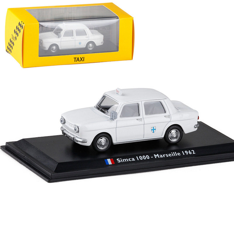 LEO原厂1:43复古亚克力盒装西姆卡1000 出租车1962合金车模型收藏图片