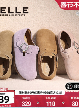 百丽童鞋时尚百搭勃肯鞋女童小女孩公主皮鞋春季舒适轻便宝宝单鞋