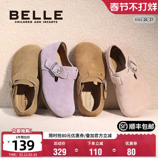 百丽童鞋时尚百搭勃肯鞋女童小女孩公主皮鞋春季舒适轻便宝宝单鞋