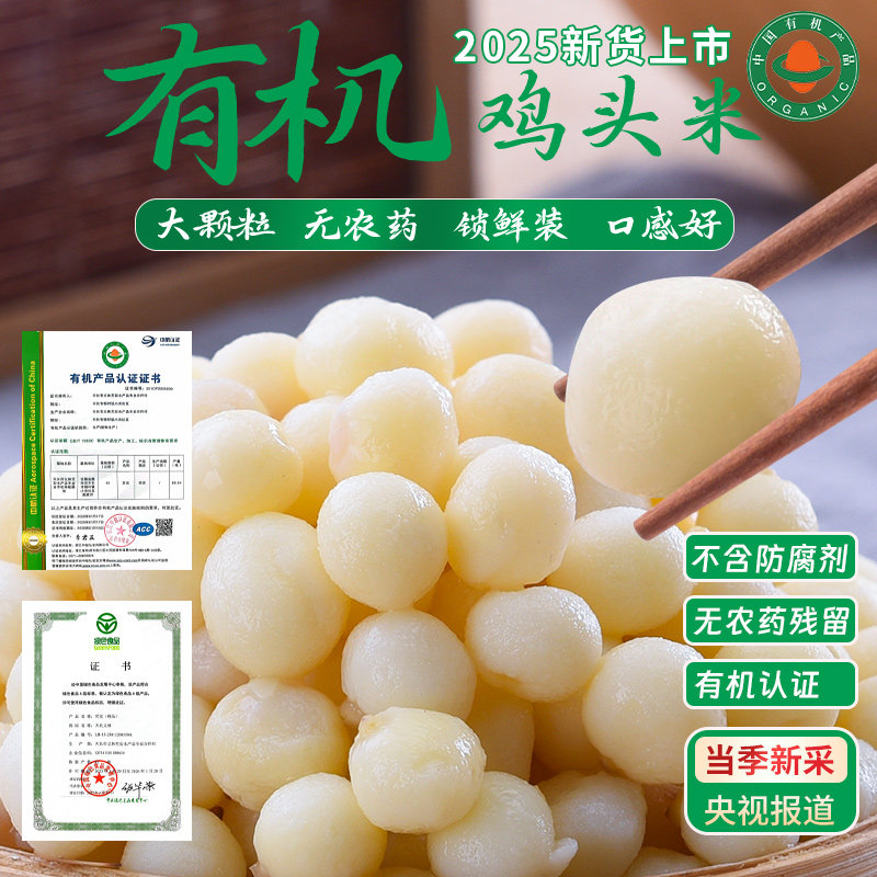 2025新货有机鸡头米新鲜芡实二青特级鸡头果大颗粒去皮苏芡米