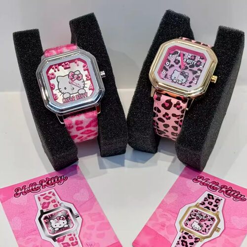现货正品hellokitty甜心豹表系列手表盲盒潮玩豹纹腕表可爱礼物女