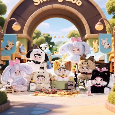 官方正品Nommi糯米儿坐坐动物园盲盒毛绒公仔玩偶包包挂件女礼物