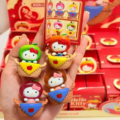 官方正品Hellokitty果篮甜心摇摇萌趣豆凯蒂猫盲盒萌粒手办摆件女