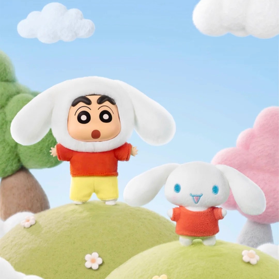 官方正品TOPTOY大耳狗x蜡笔小新游乐梦境系列毛绒盲盒挂件礼物女