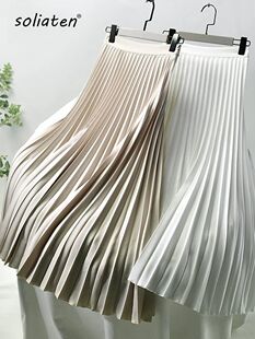 Solid color pleated skirt, oversized skirt纯色高级大码百褶裙