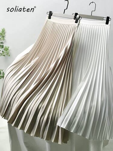 Solid color pleated skirt, oversized skirt纯色高级大码百褶裙