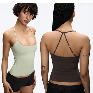 纯色修身无袖吊带背心女 Solid color slim fit sleeveless sling