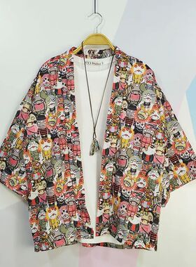Daopao and kimono men's Harajuku style shirt道袍和服男衬衫款
