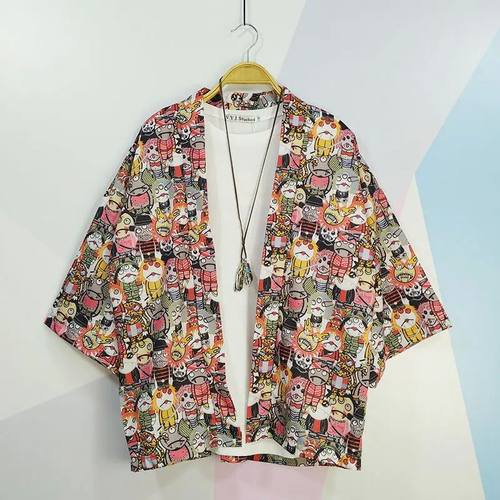 Daopao and kimono men's Harajuku style shirt道袍和服男衬衫款
