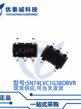 逻辑芯片SN74LVC1G38DBVR SN74LVC1G38 丝印:C38R SOT23-5