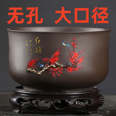 碗莲专用盆缸铜钱草睡莲一叶莲水仙花盆金钱草水培植物盆无孔陶瓷