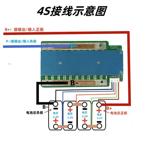 汽车启动电源磷酸铁锂电池保护板4串12v摩托车启动模块100A大电流
