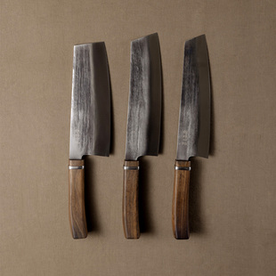 铁娃公社锻打家用菜刀不锈钢实木厨刀5Cr15切菜切肉料理刀水果刀