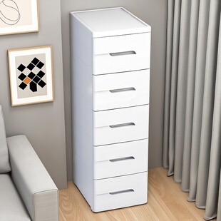 夹缝收纳柜子抽屉式浴室卫生间窄储物柜厨房缝隙置物架多层收纳箱