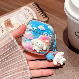 小清新卡通泼墨椰子招财猫适用漫步者zero airpro耳机保护套漫步者花再ZERO AIR PRO蓝牙耳机壳透明软壳情侣