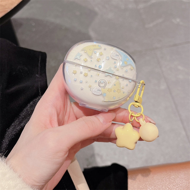 小清新渲染羽毛球花朵星星适用联想LP25无线蓝牙耳机套保护壳lp25格纹小鱼萌系保护壳女渐变蝴蝶兔子帕恰狗