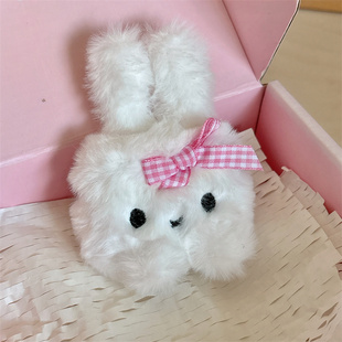 秋冬毛绒卡通小兔子适用airpods4代耳机套2/3三代airpodsPro第二代保护壳苹果蓝牙耳机套Pro2蝴蝶结少女软壳