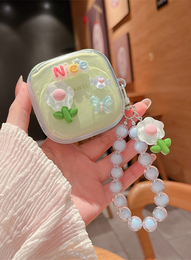 卡通简约立体花朵渐变小熊适用华为FreeArc蓝牙耳机套feee arc保护壳帕恰狗KT猫爱心潮涂鸦小狗情侣透明软壳