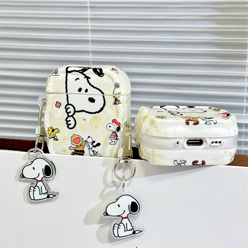 趣味可爱卡通立体史努比适用airpods4代耳机套苹果1/2/3三代AirpodsPro第二代保护壳Pro3软少女萌系降噪版潮