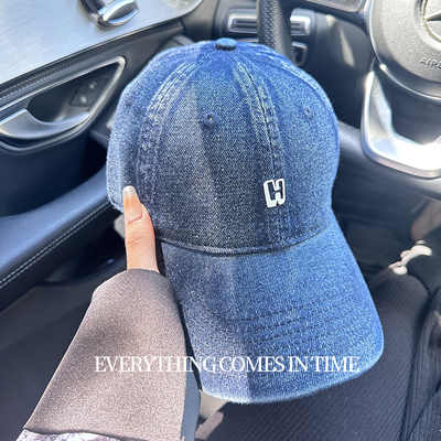 牛仔蓝大头围棒球帽加大加深软顶